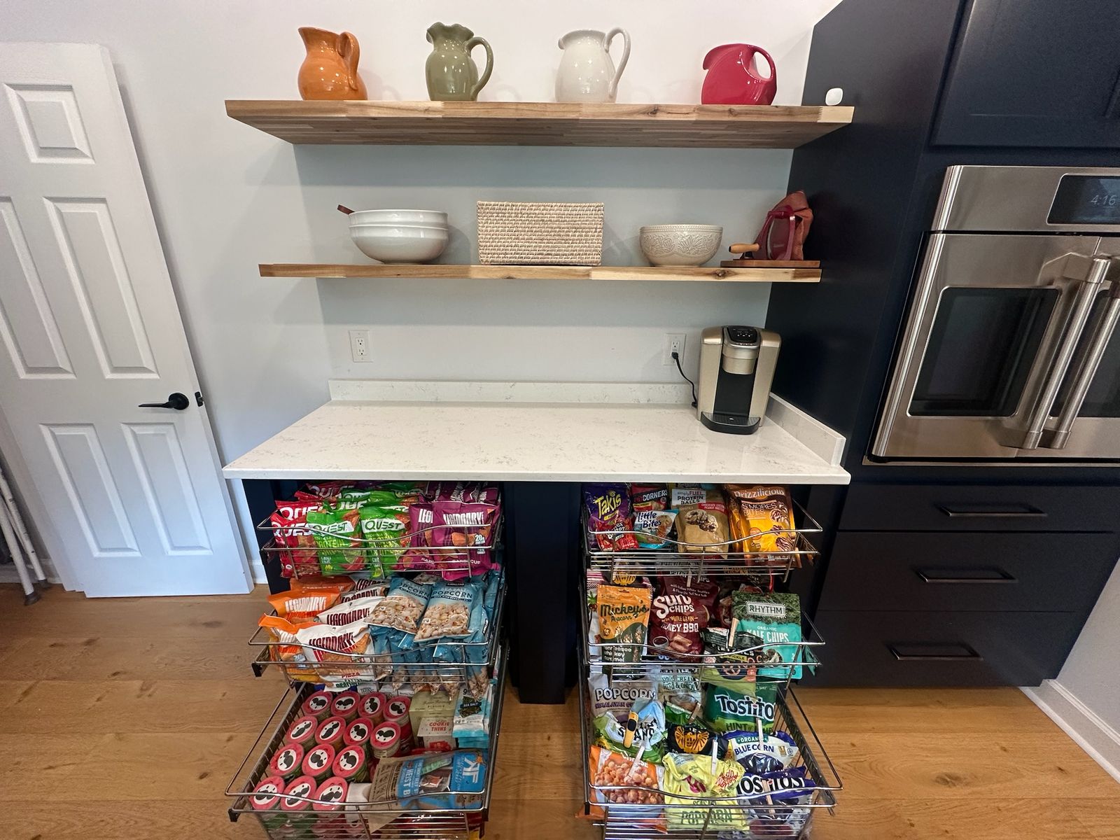 The counter nook, cleared — after