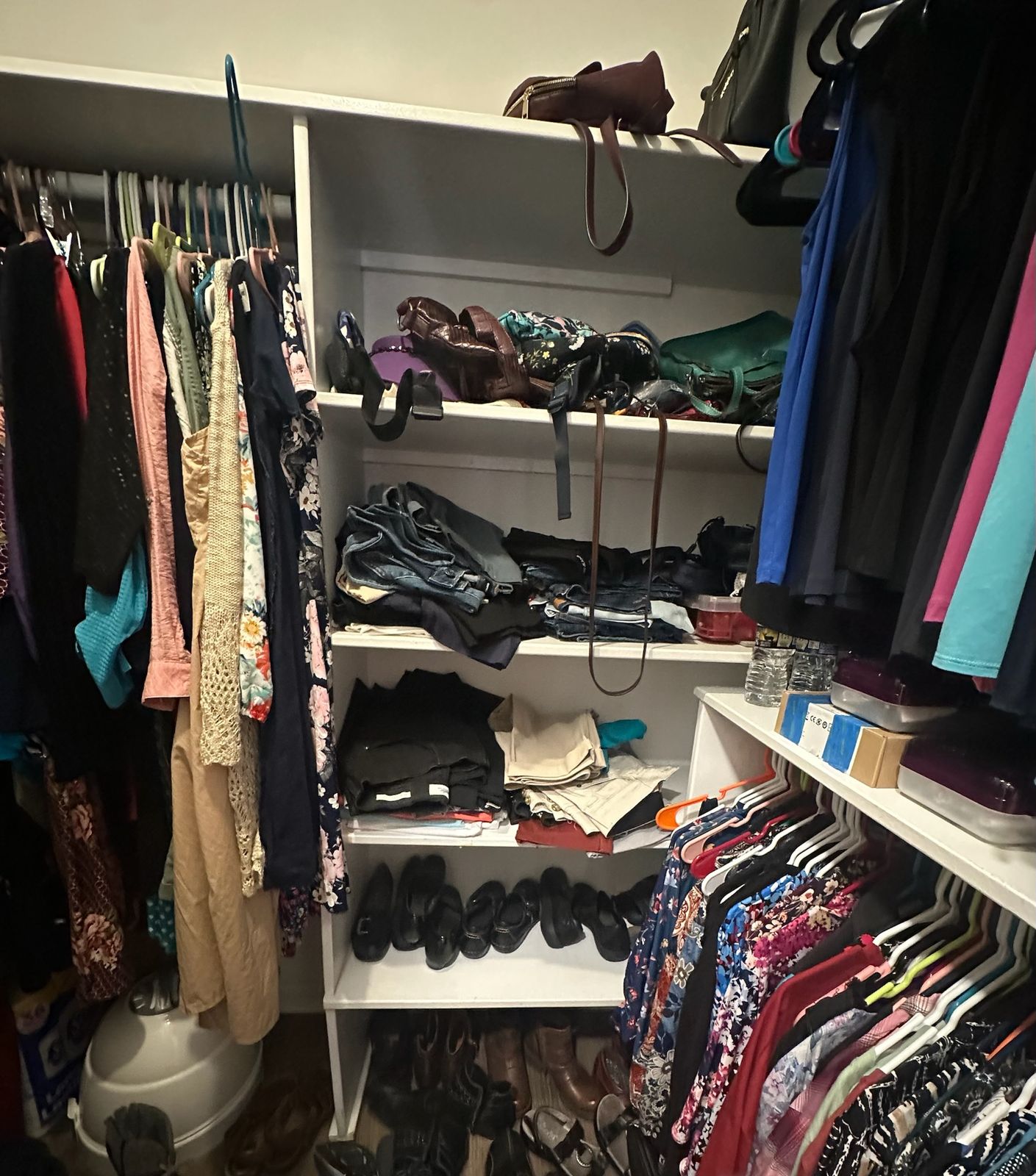 Small closet, doubled — before